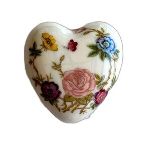 Floral Heart Trinket Box, Ceramic by East Wind San Francisco Gift